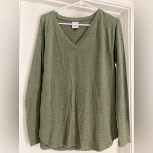 Cabi Olive Green V-Neck Women's Sweater